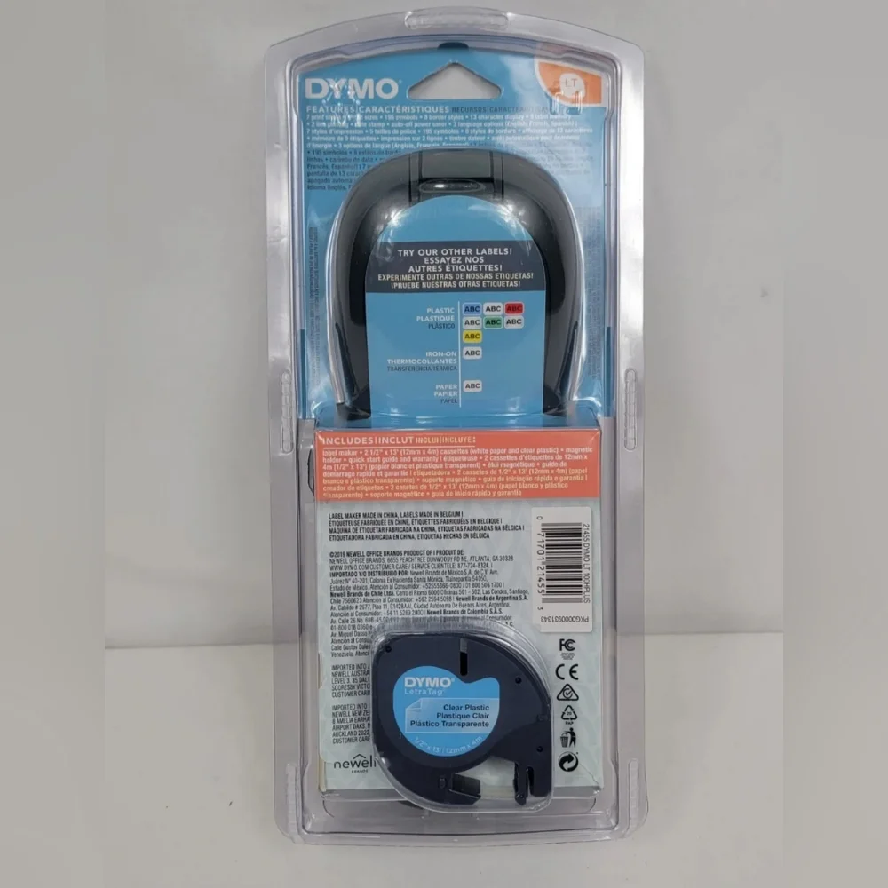 DYMO Label Maker with 2 Bonus Labeling Tapes | LetraTag 100H Handheld LabelMaker